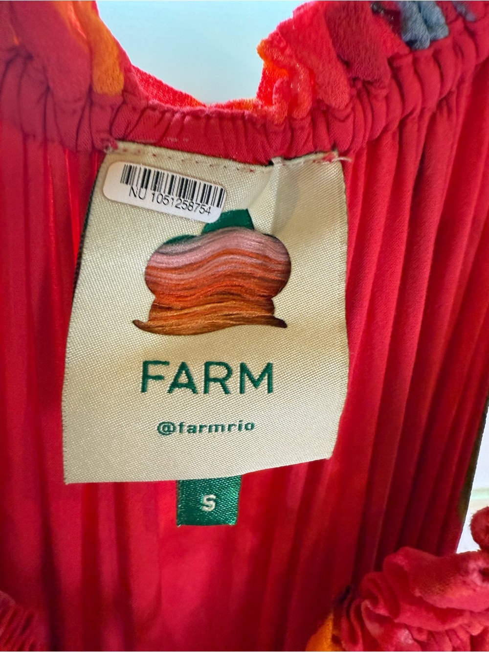 FARM Rio Red and Orange Floral Tiered Maxi Dress - Picture 6 of 10